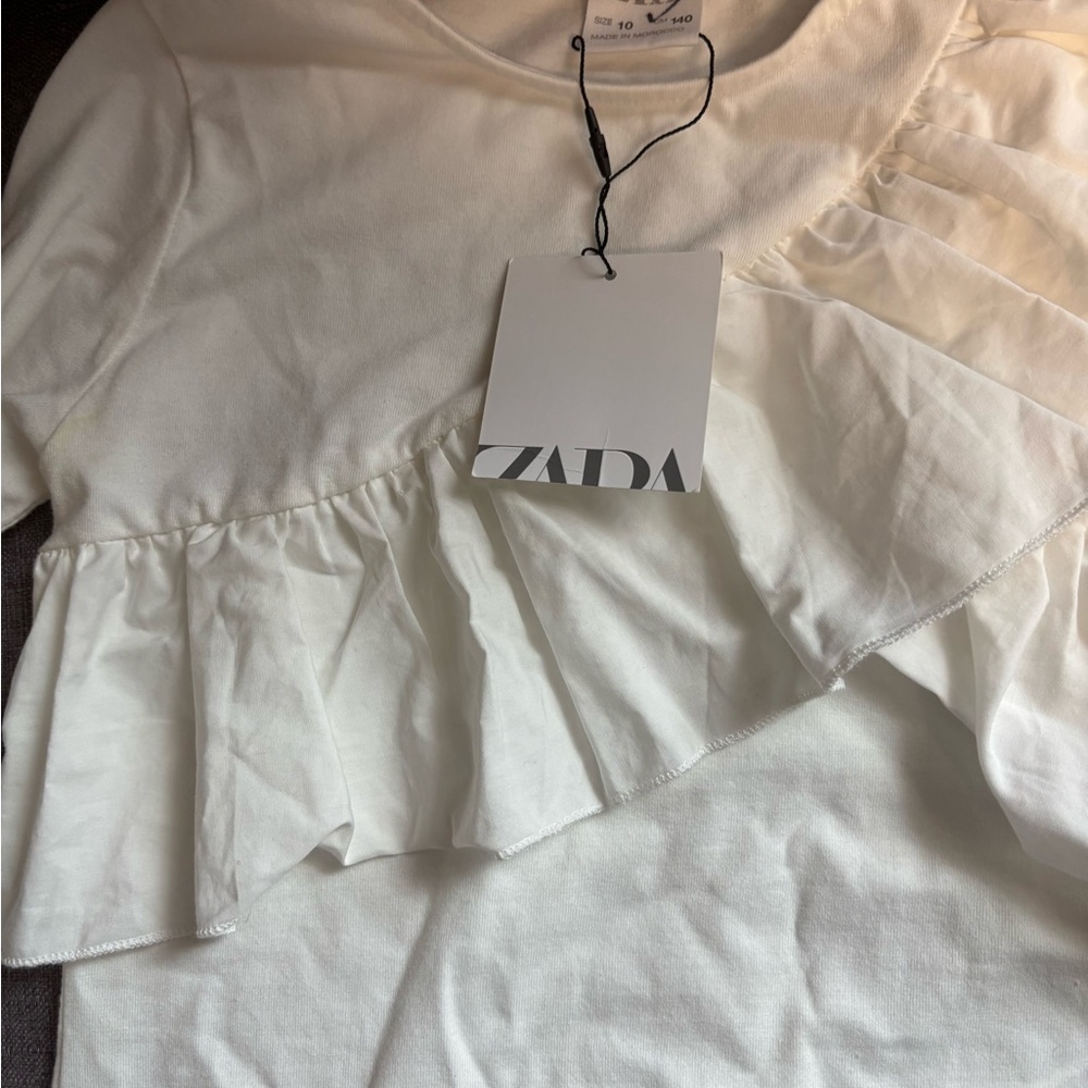 Zara Cream Ruffled Blouse
